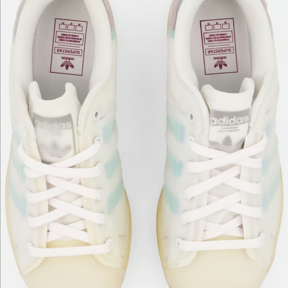 adidas White and Cream Athletic Shoes